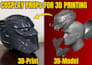 3d model cosplay helmets, masks and props for 3d printing